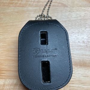 GALLS Black Leather Badge Holder with Chain Pre-Owned